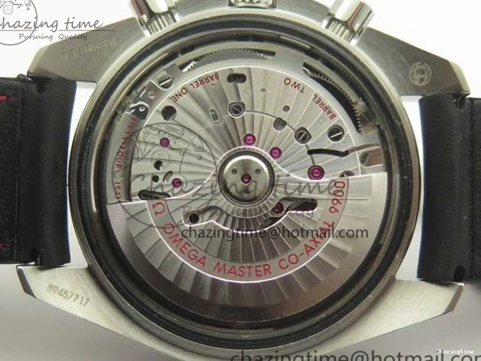 1224 Racing Master Chronometer OMF 1:1 Best Edition Black Dial Orange Hand on Black Leather Strap A Contemporary 7999